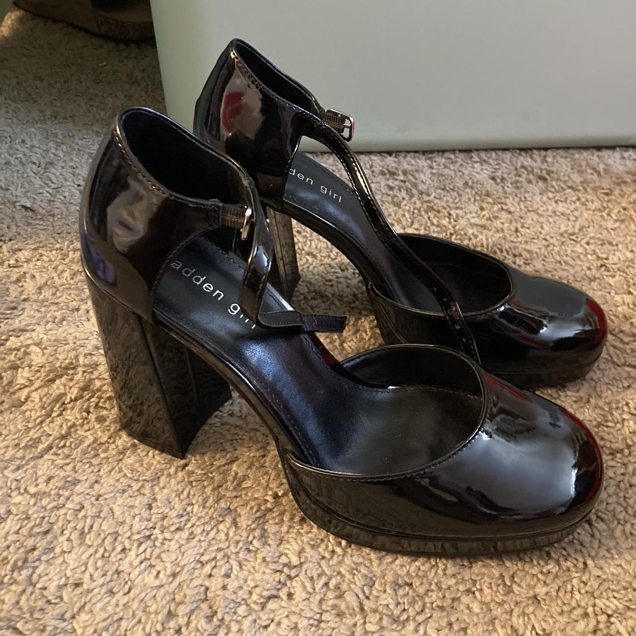 Madden Girl Black 4inch Platform Heels -barely... - Depop