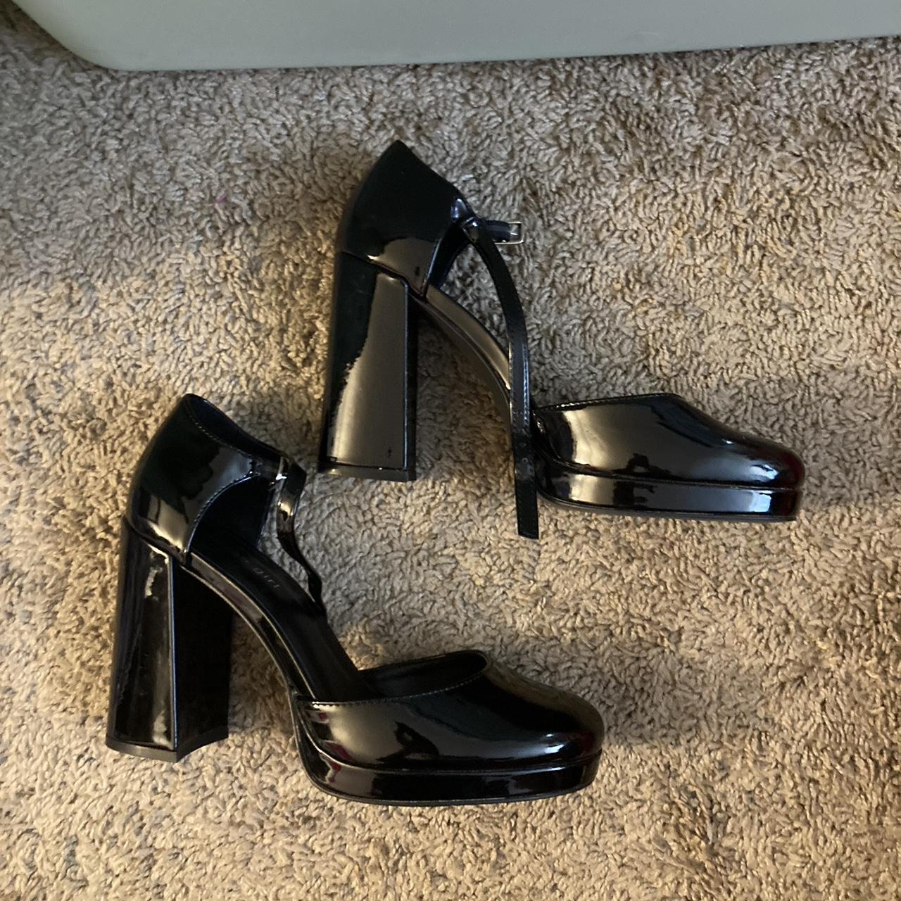 Madden Girl Black 4inch Platform Heels -barely... - Depop