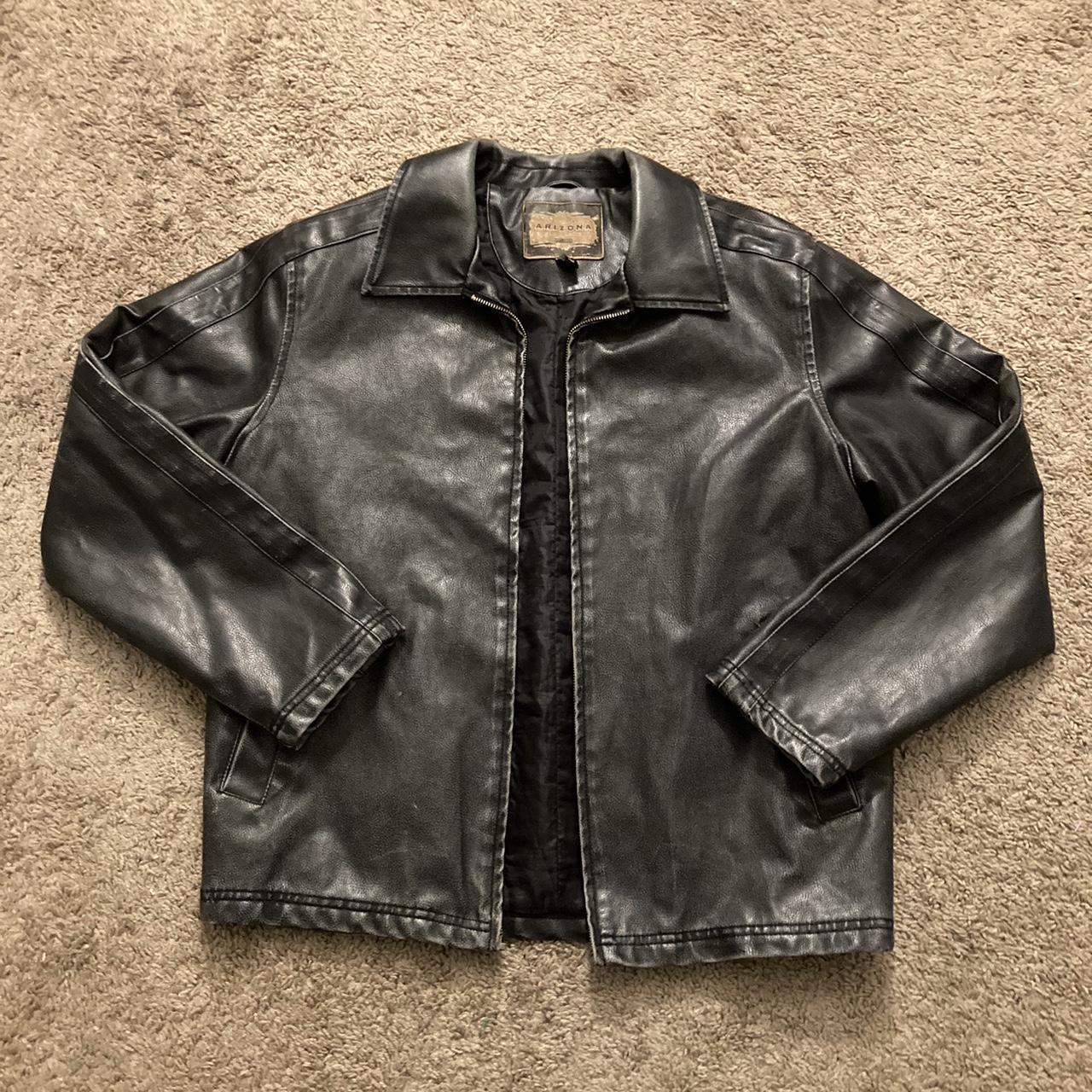 Mens Arizona Leather Jacket heavyweight leather... Depop