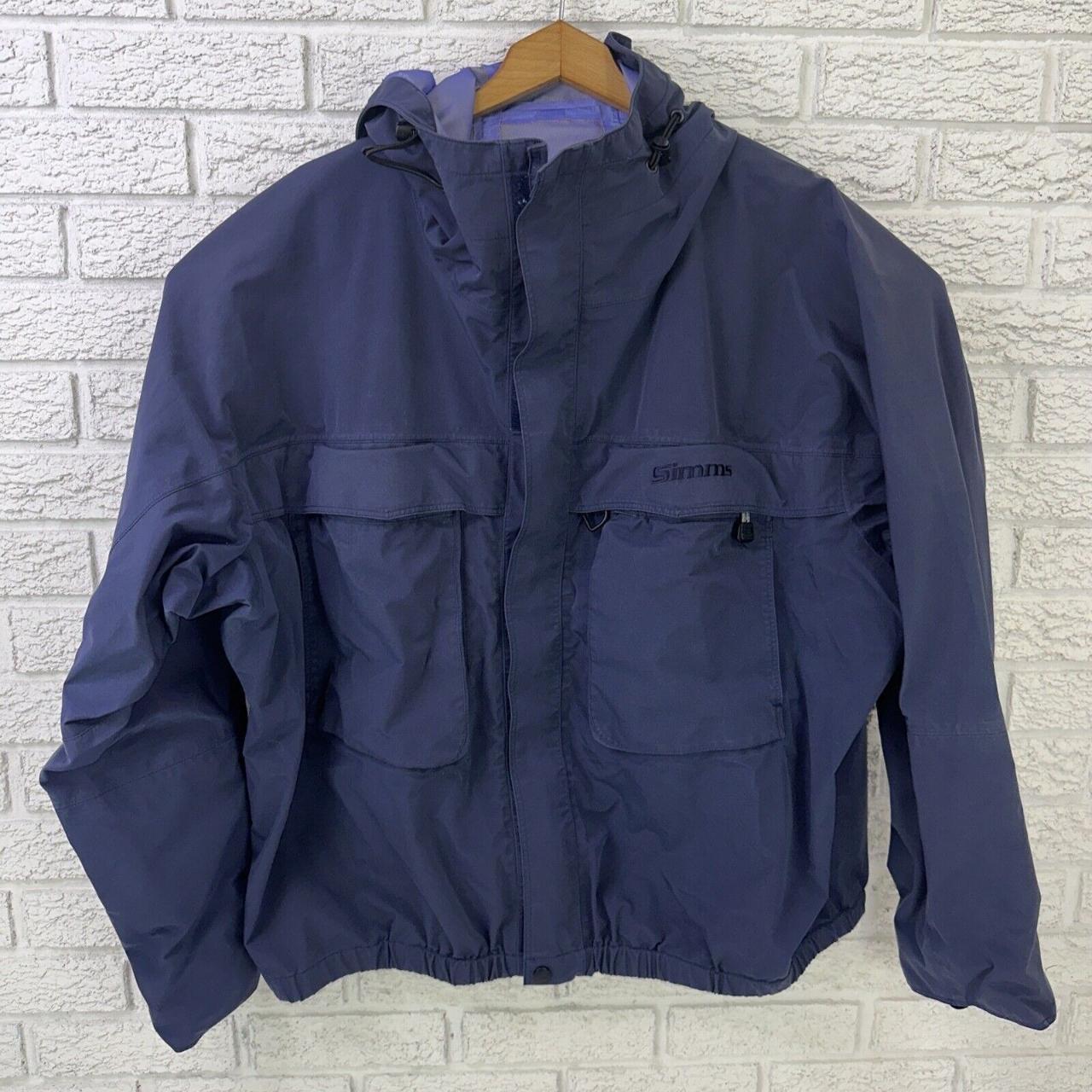 Simms Fishing Dry Coat Jacket Mens XXL Blue... - Depop