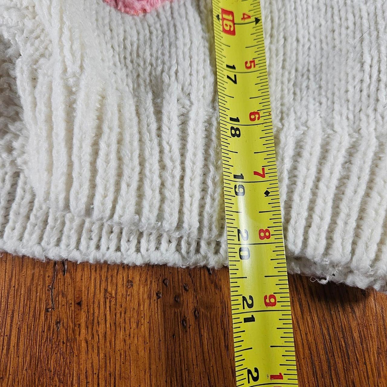 Preloved Women's Cardigan - Cream/Pink - S – Luna… - image 8