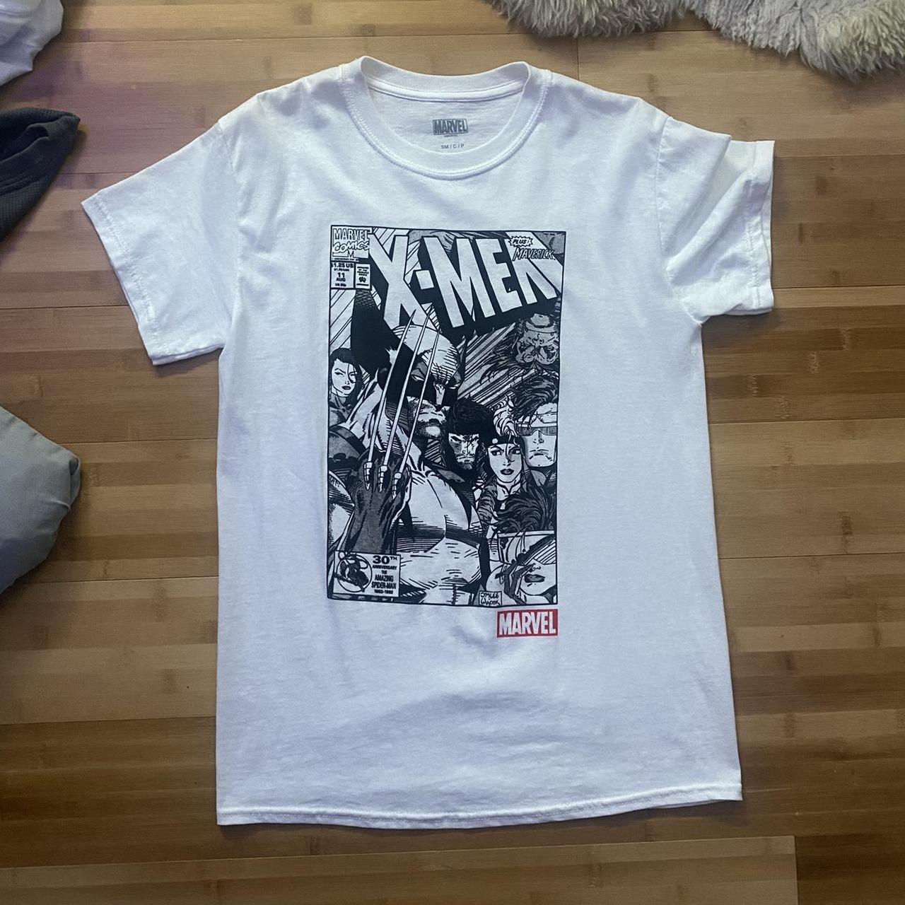 Marvel Men's White and Black T-shirt | Depop