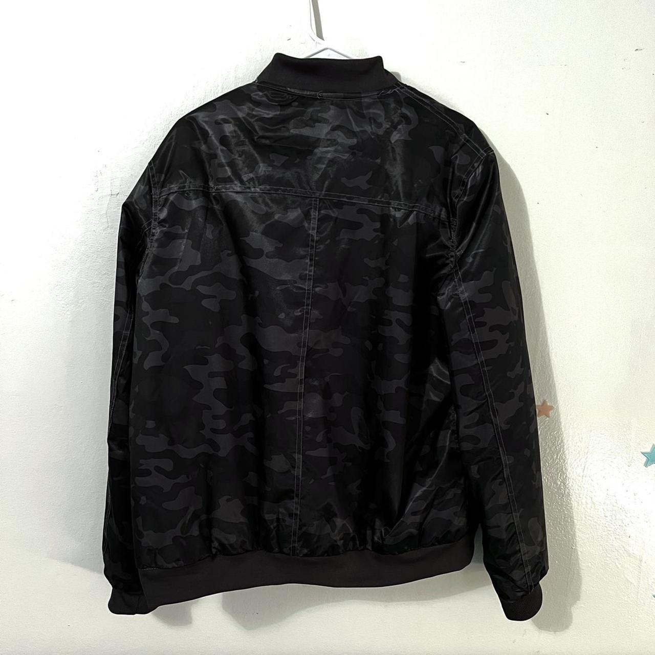 Black camp Bomber jacket by members only. Optional... - Depop