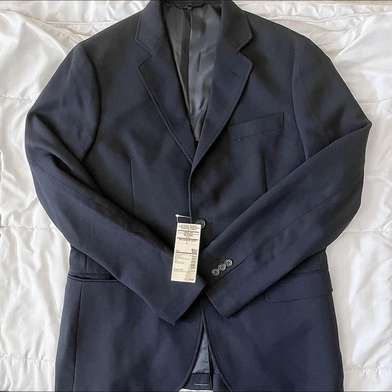 Muji Men's Navy Suit | Depop