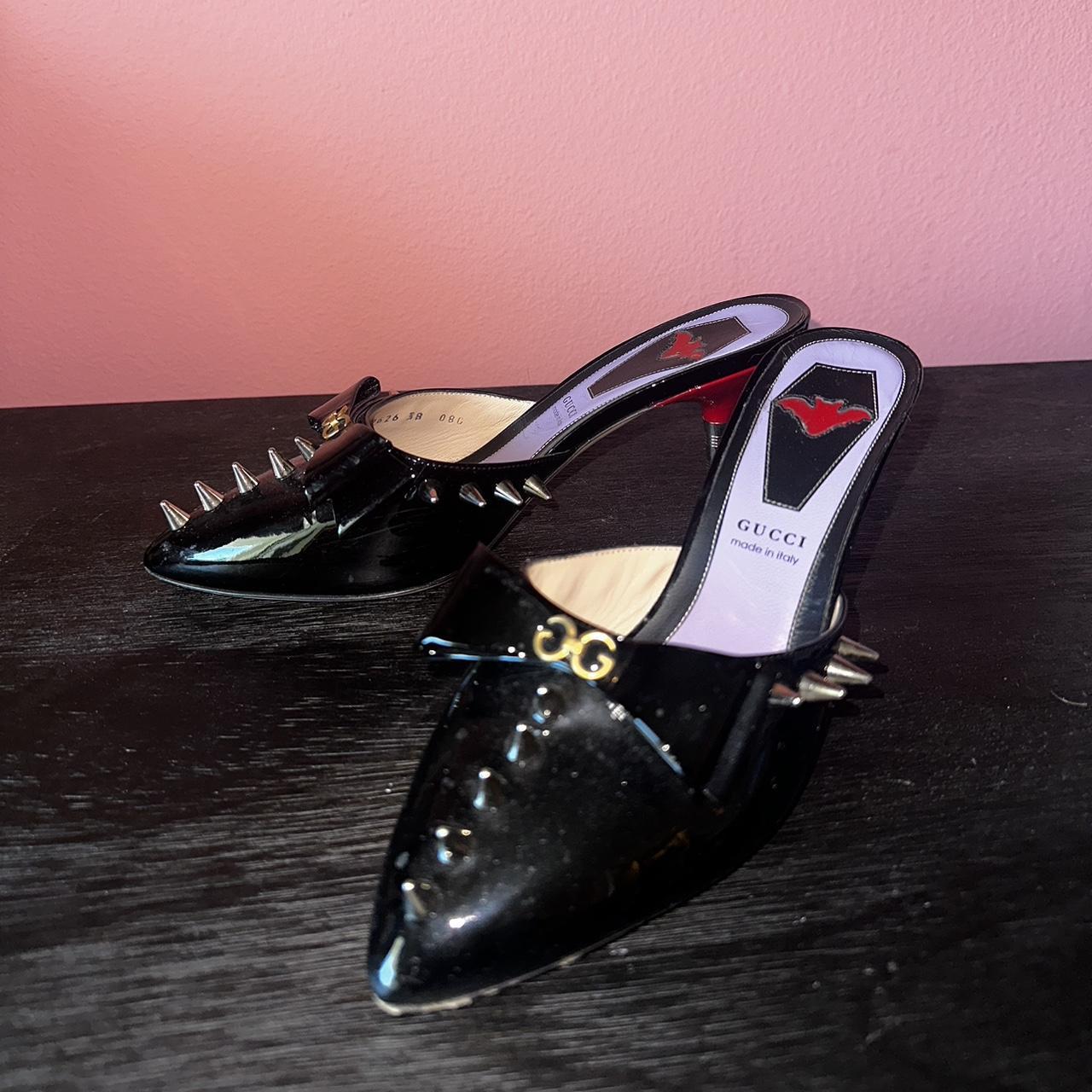 Gucci on sale patent mules