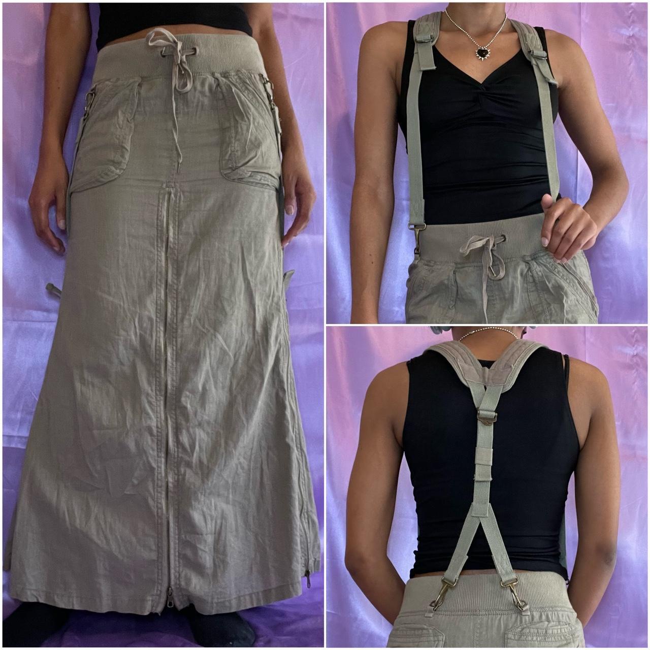 Y2K cybergoth utility cargo skirt *USE* DEPOP...