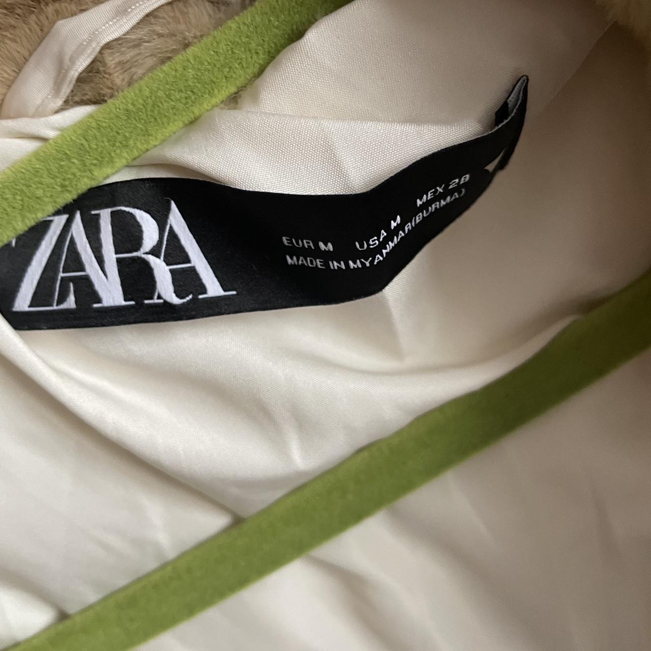 Zara Women's Cream Coat Depop