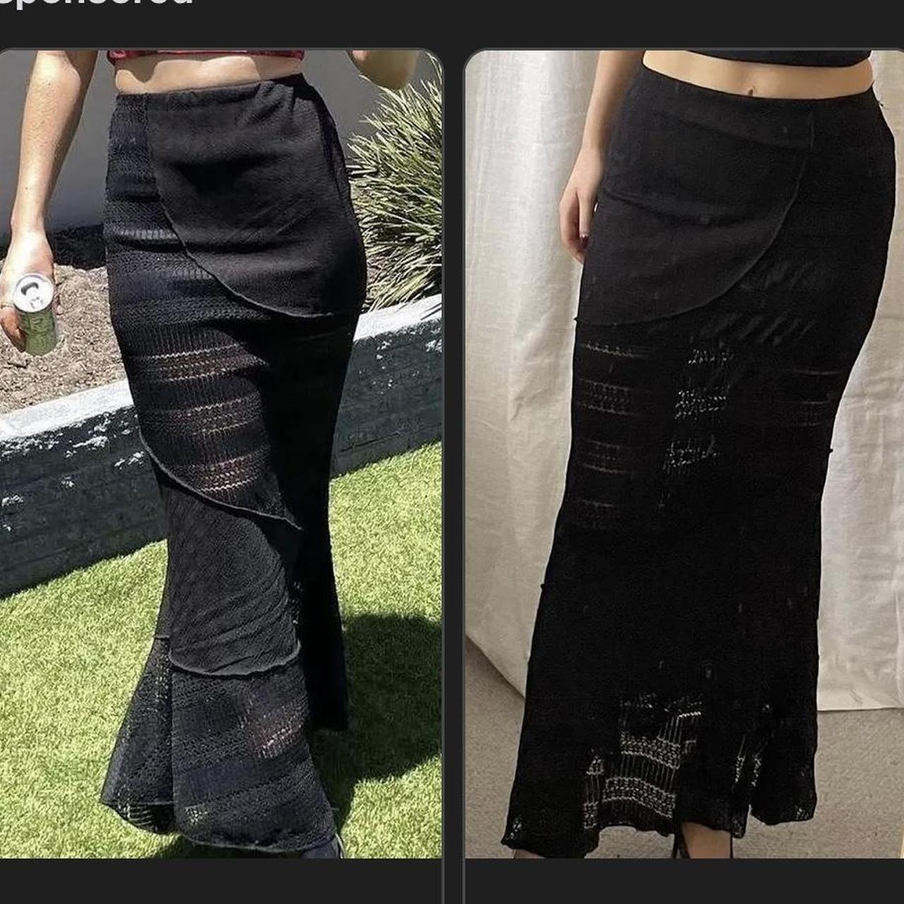 Glassons black lace maxi skirt size S Depop