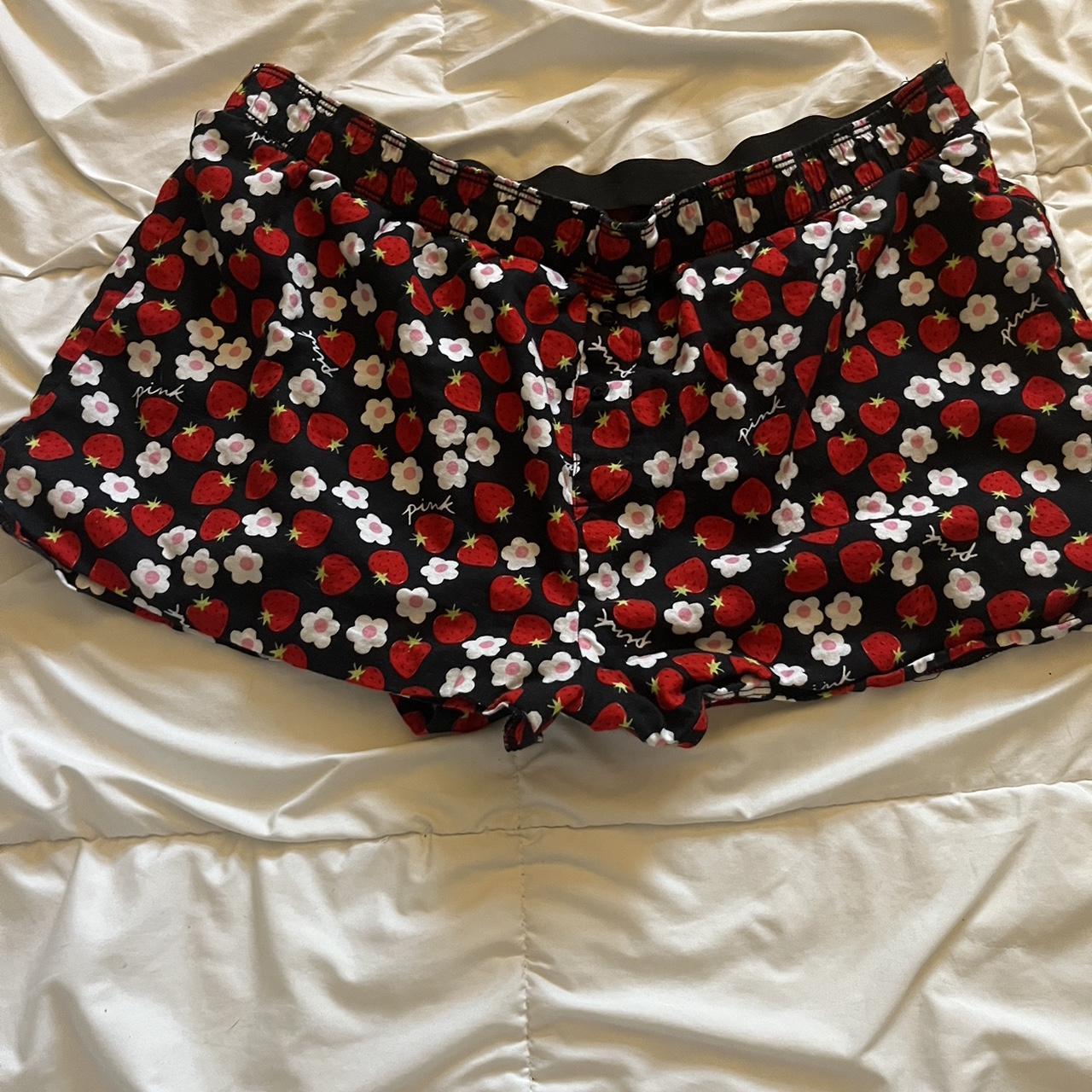 strawberry boxers pink/victorias secret worn... Depop