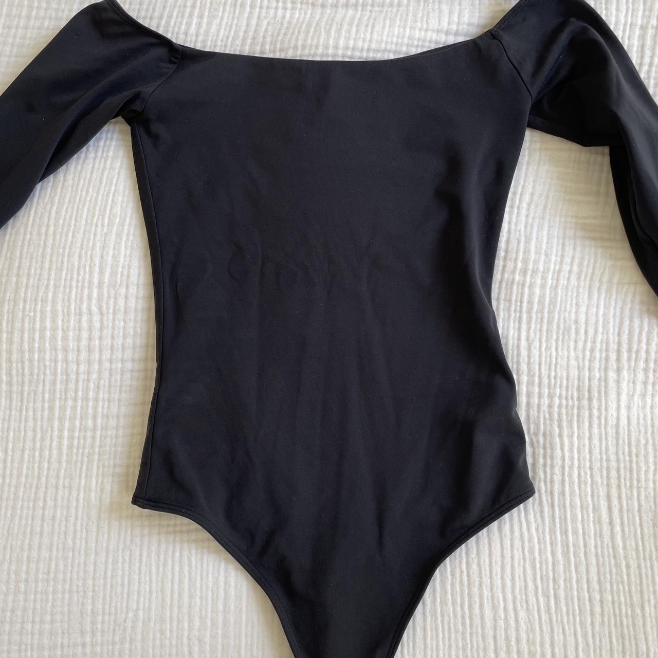 Aritzia Women's Black Bodysuit Depop