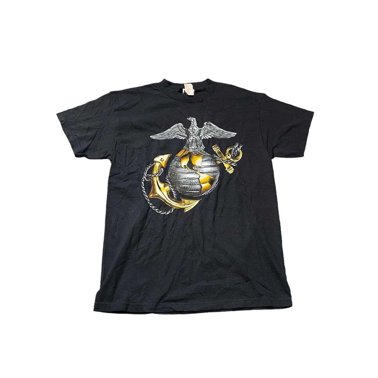 VINTAGE MARINE CORP TEE -90s -DATED: 1995 -DOUBLE... - Depop