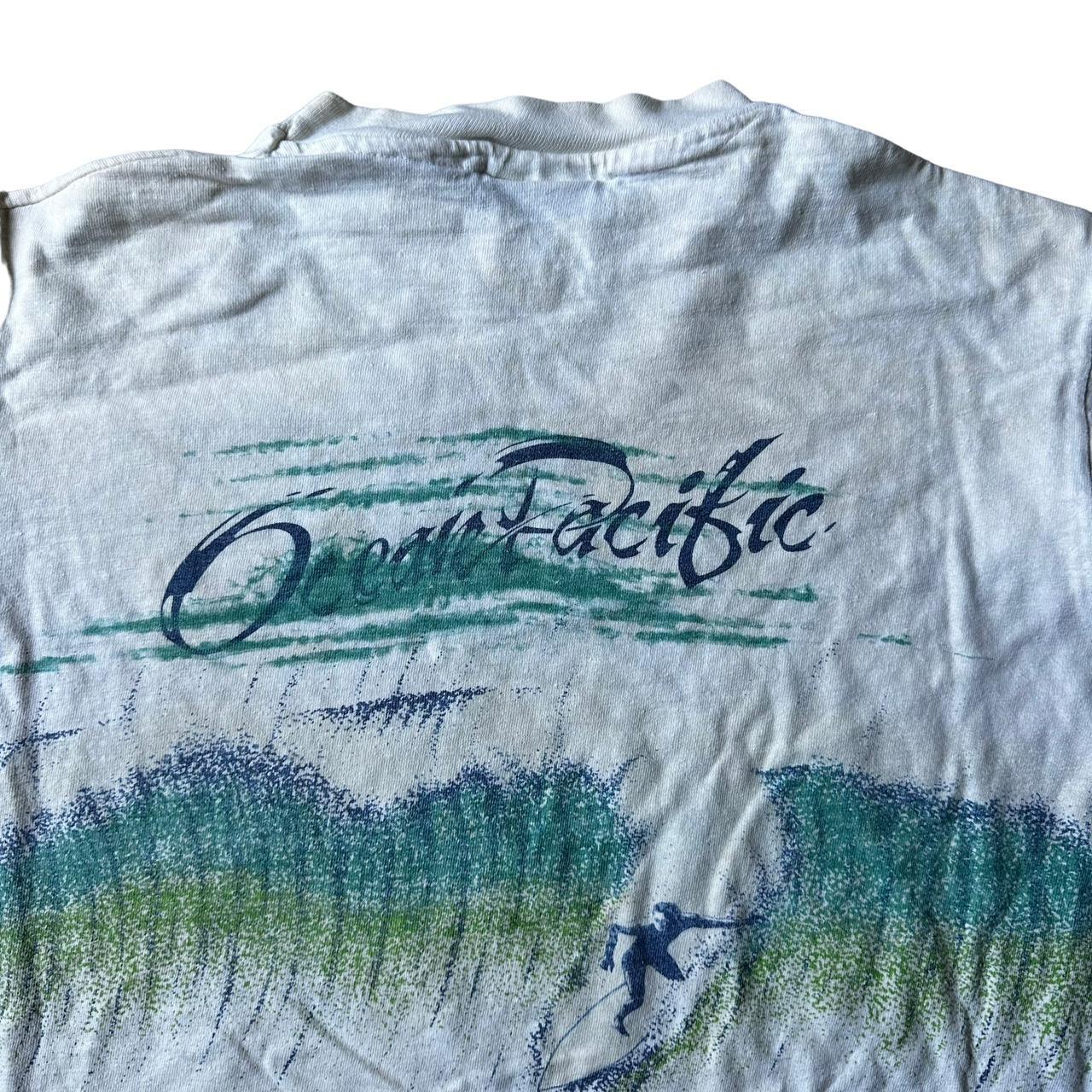 Ocean Pacific Men's White and Green T-shirt (4)
