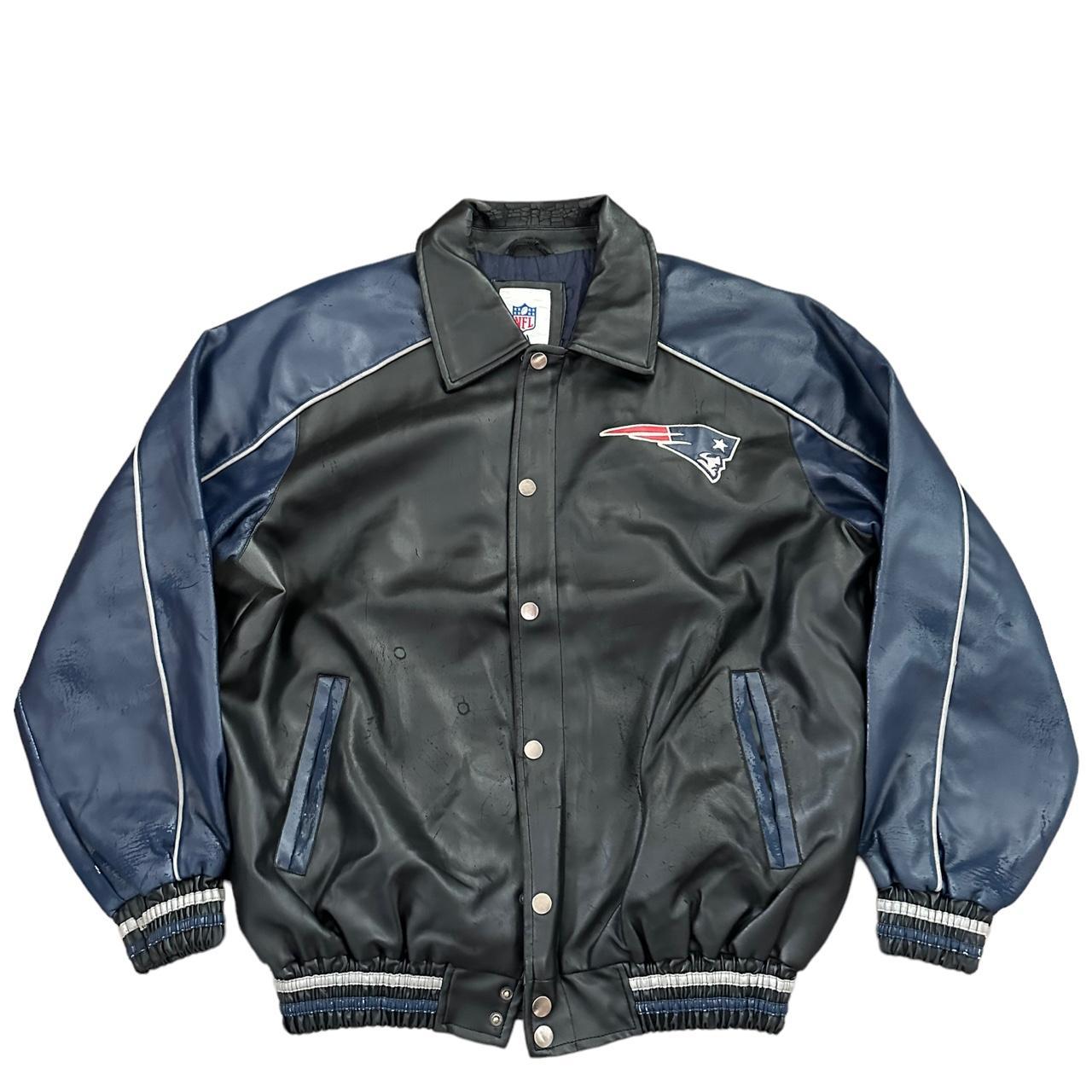 New England Patriots Biker Jacket Tagged as - Depop