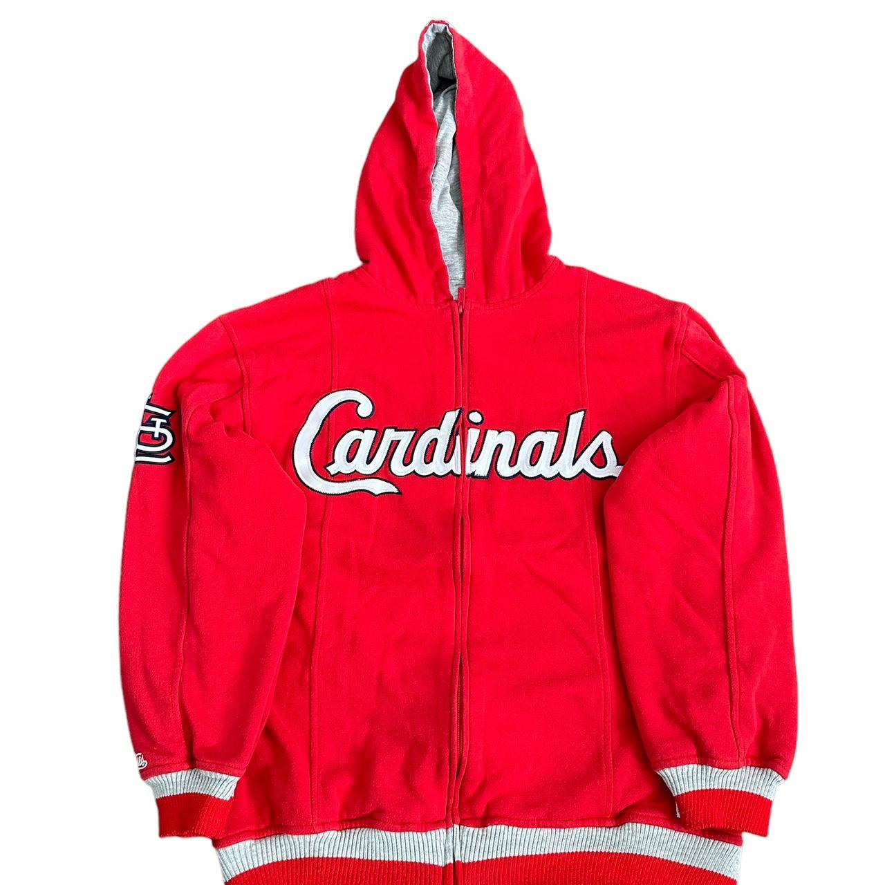 Men's St. Louis Cardinals Stitches Red Fleece Full-Zip Hoodie