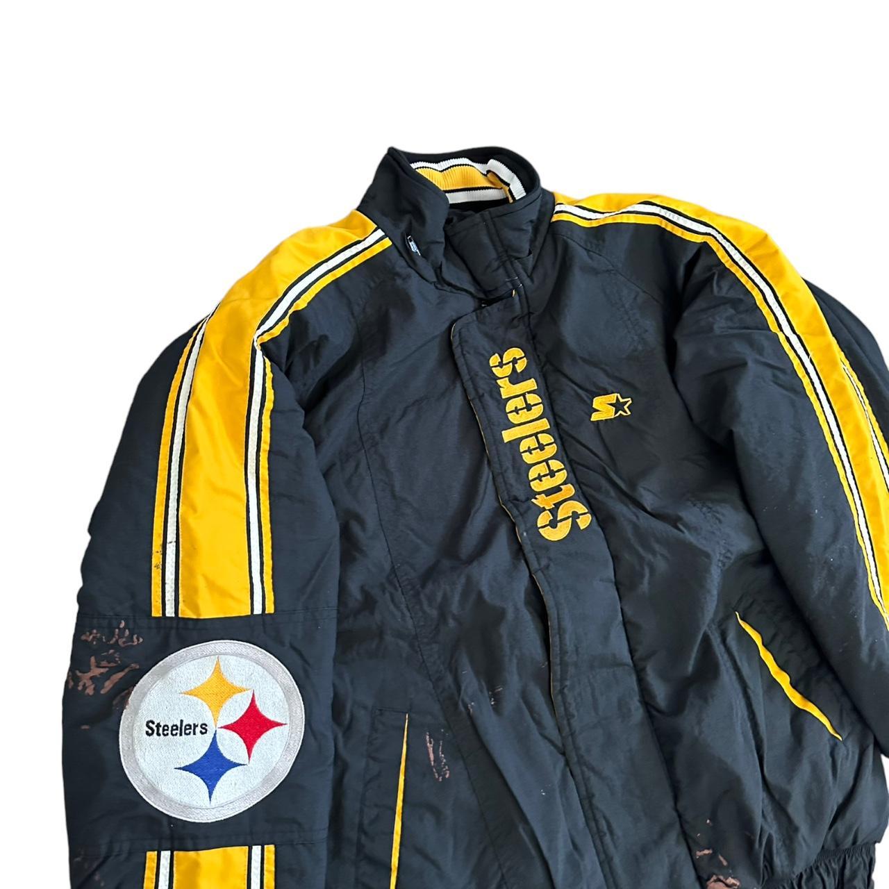 Vintage Pittsburgh Steelers Starter Puffer Jacket - Depop