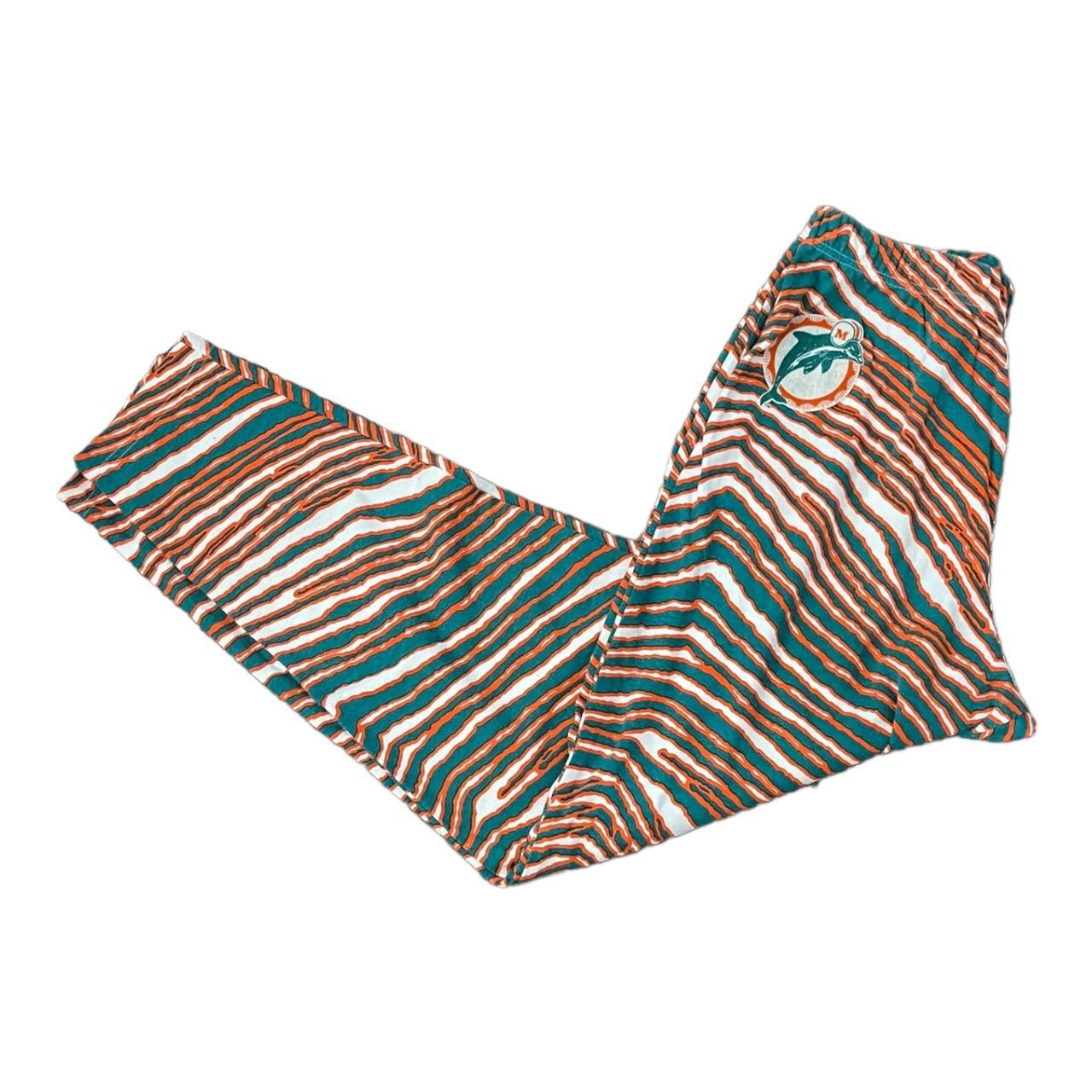 Miami Dolphins Zebra Stripe Baggy Tapered Pants by Zubaz