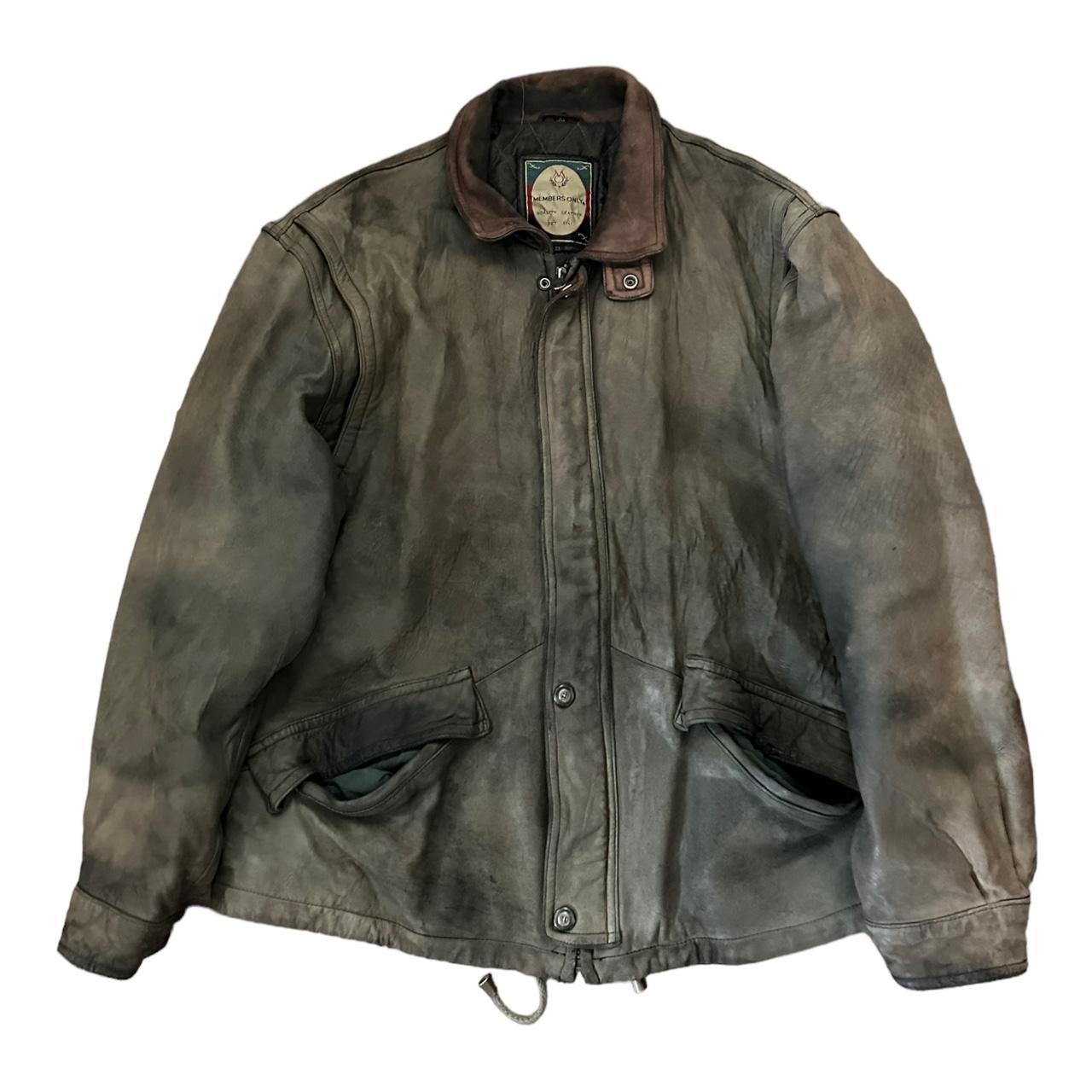 Vintage Members Only Mens Leather Jacket Depop