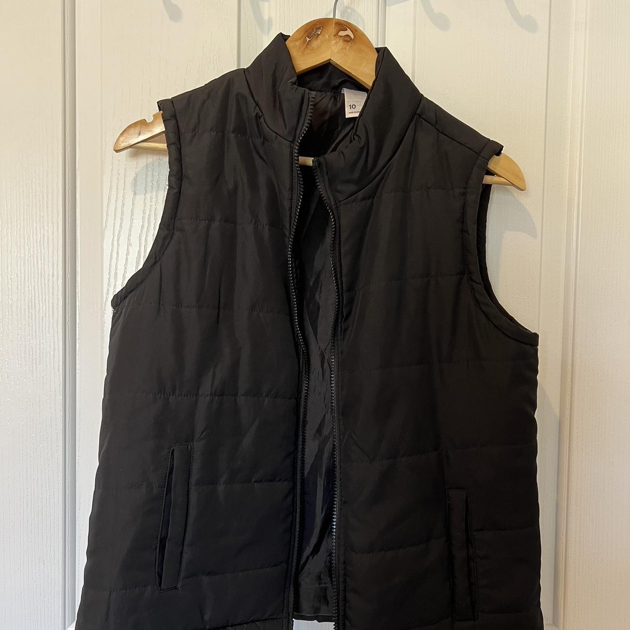 PUFFER VEST Black kmart puffer vest, only worn a few... - Depop