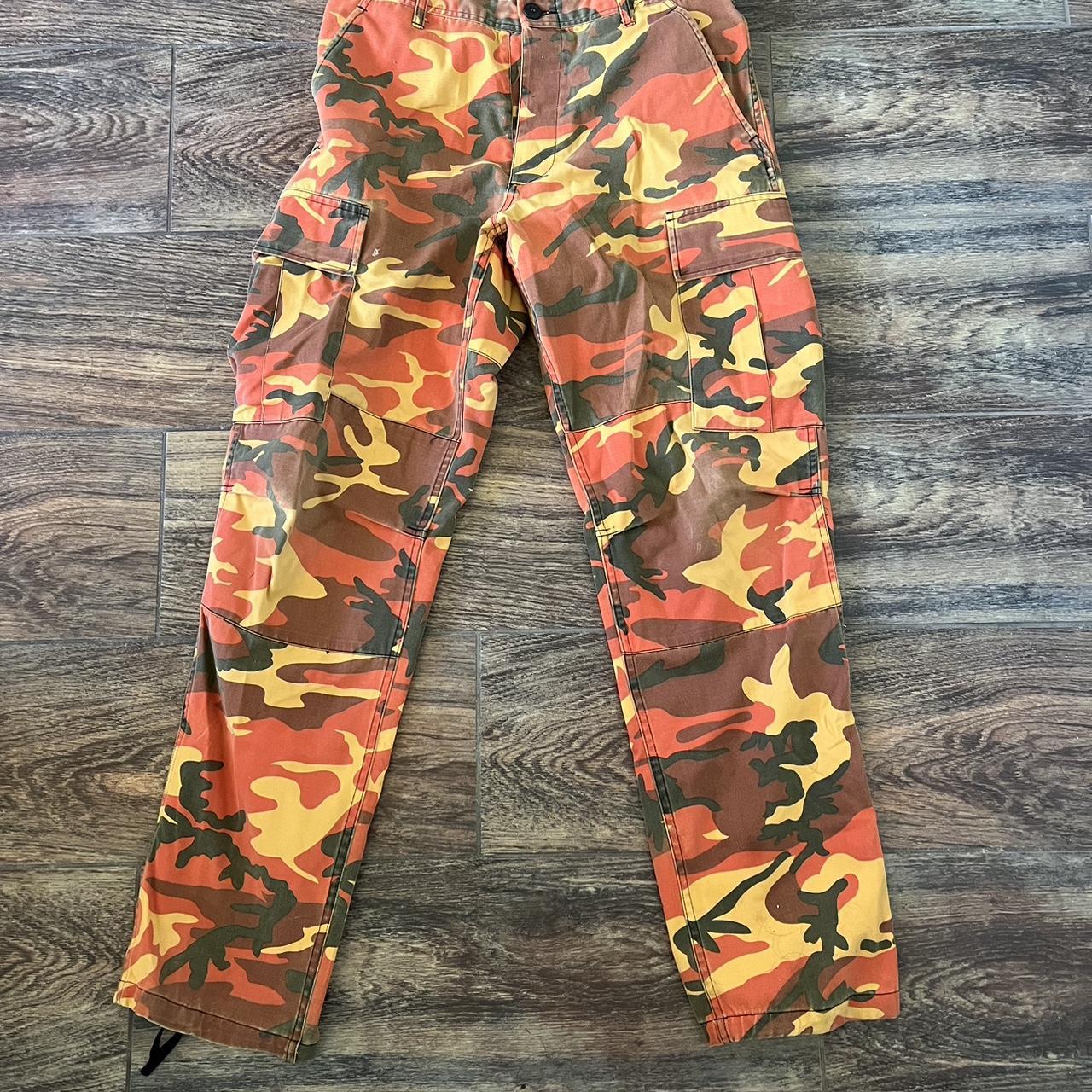 Source Unknown Men's Cargo Pants - Multi – Orange… - image 1