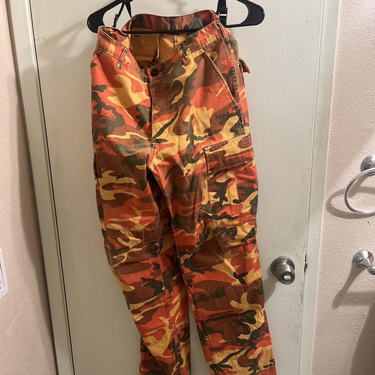 Source Unknown Men's Cargo Pants - Multi – Orange… - image 3