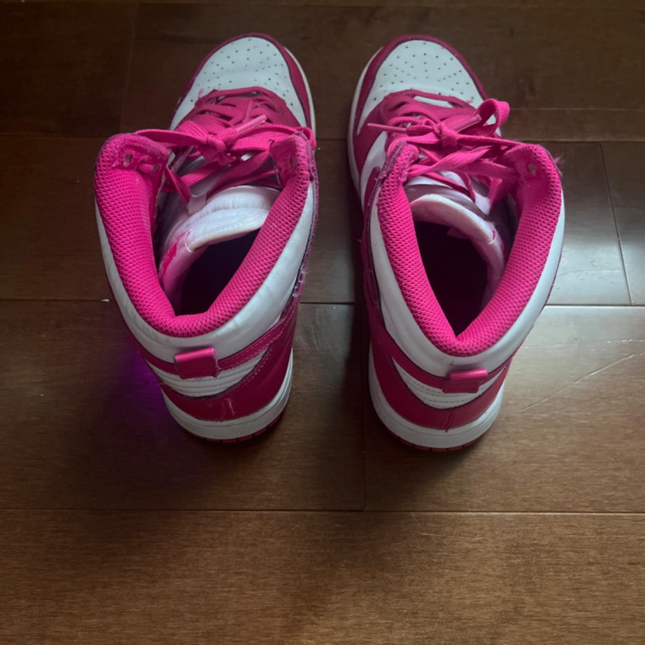 Nike High Top Dunks (Barbie Hot Pink) Size 9.5 Very... - Depop