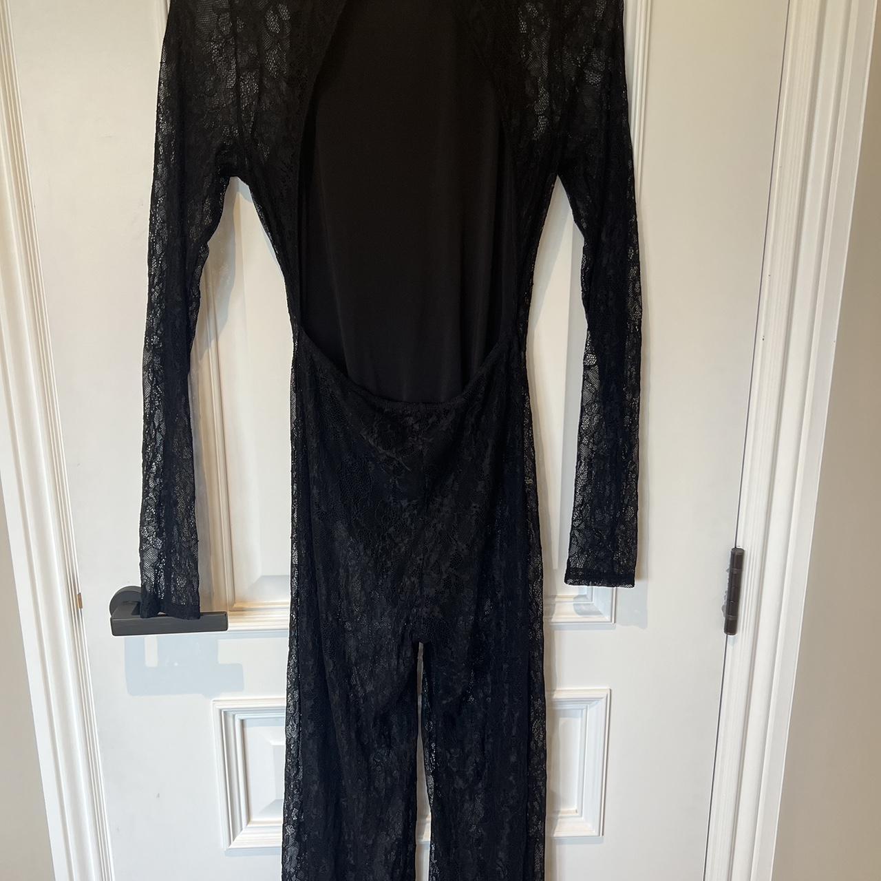ASOS lace detail jumpsuit backless Size 12 but