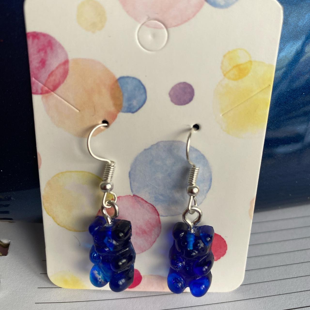 Gummy Bear Earrings Blue On Hook Earring Handmade Depop