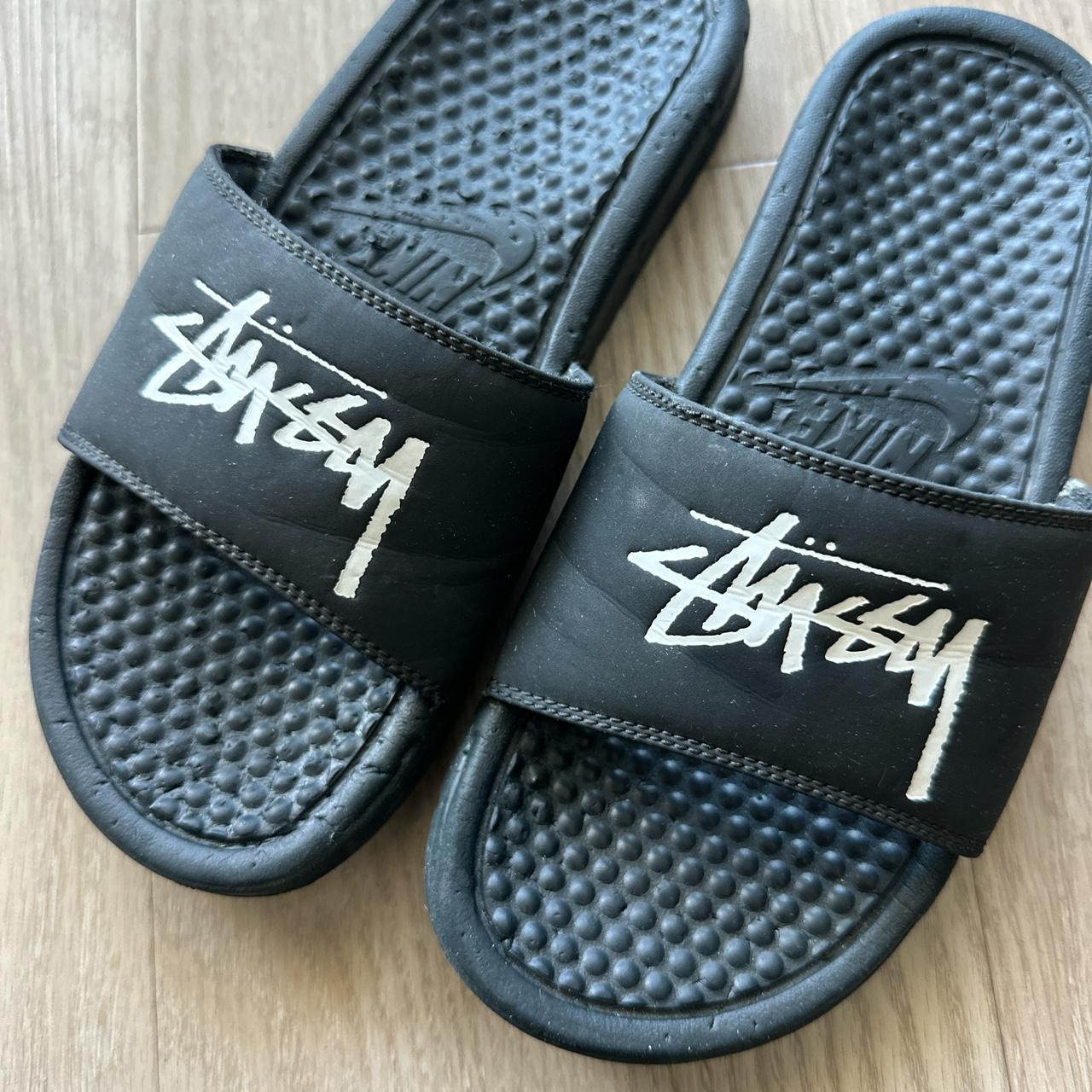 benassi x stussy slides stockx