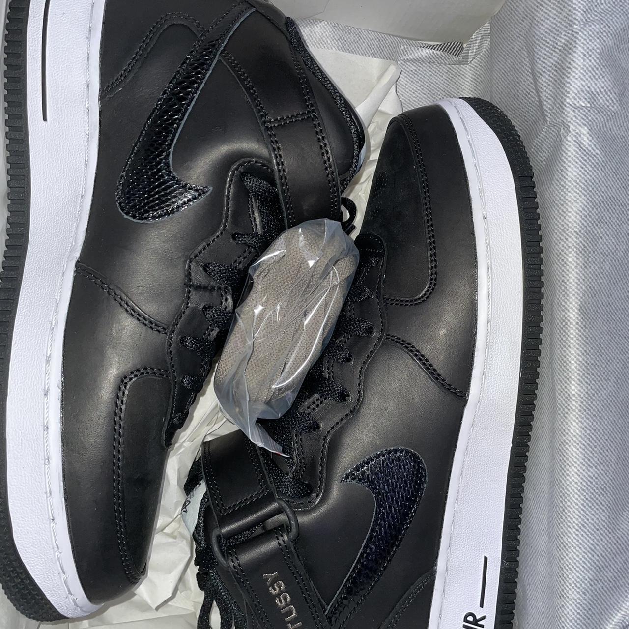 Stussy x Air Force 1 Mid ‘black Snakeskin’ - Depop