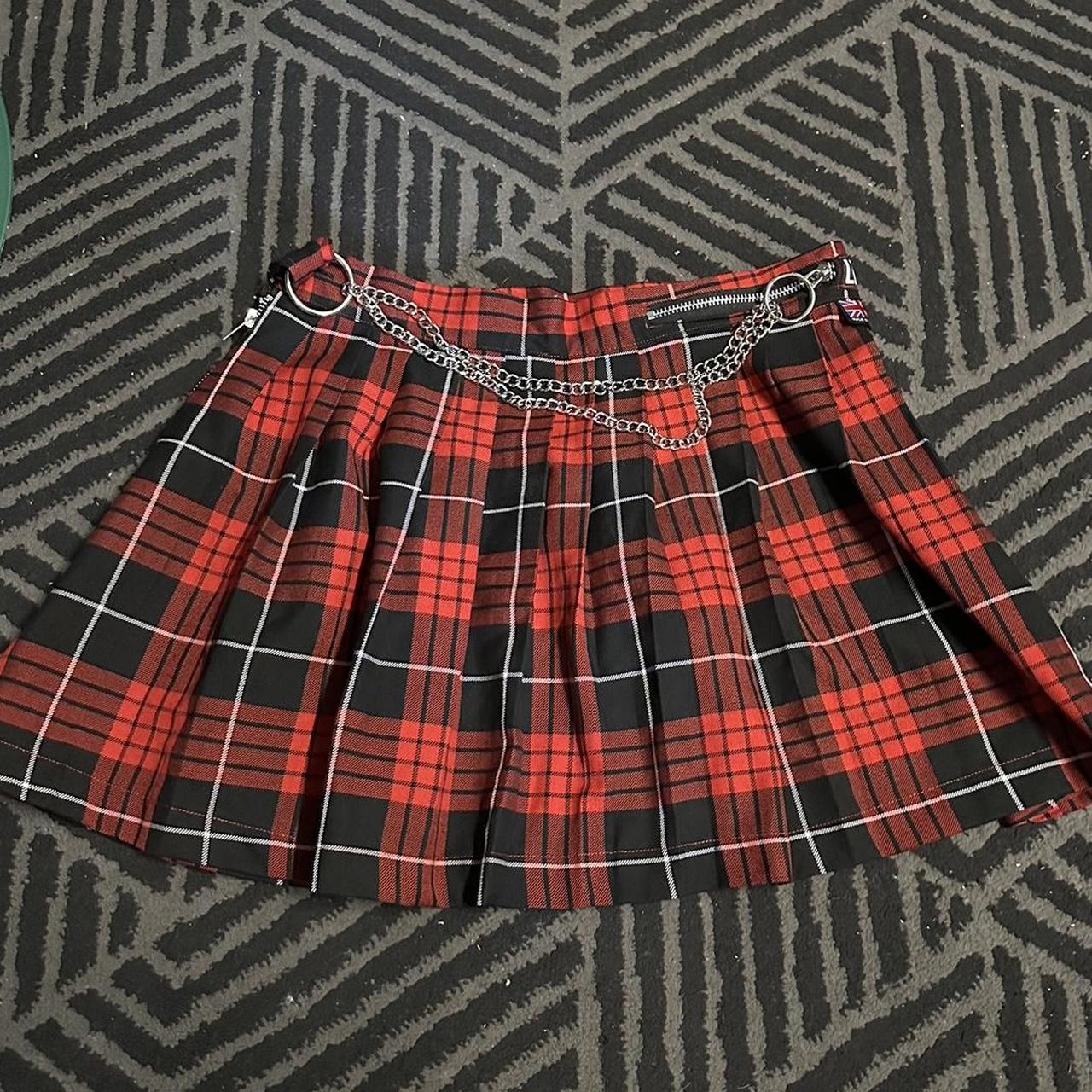 Dollskill red 2025 plaid skirt