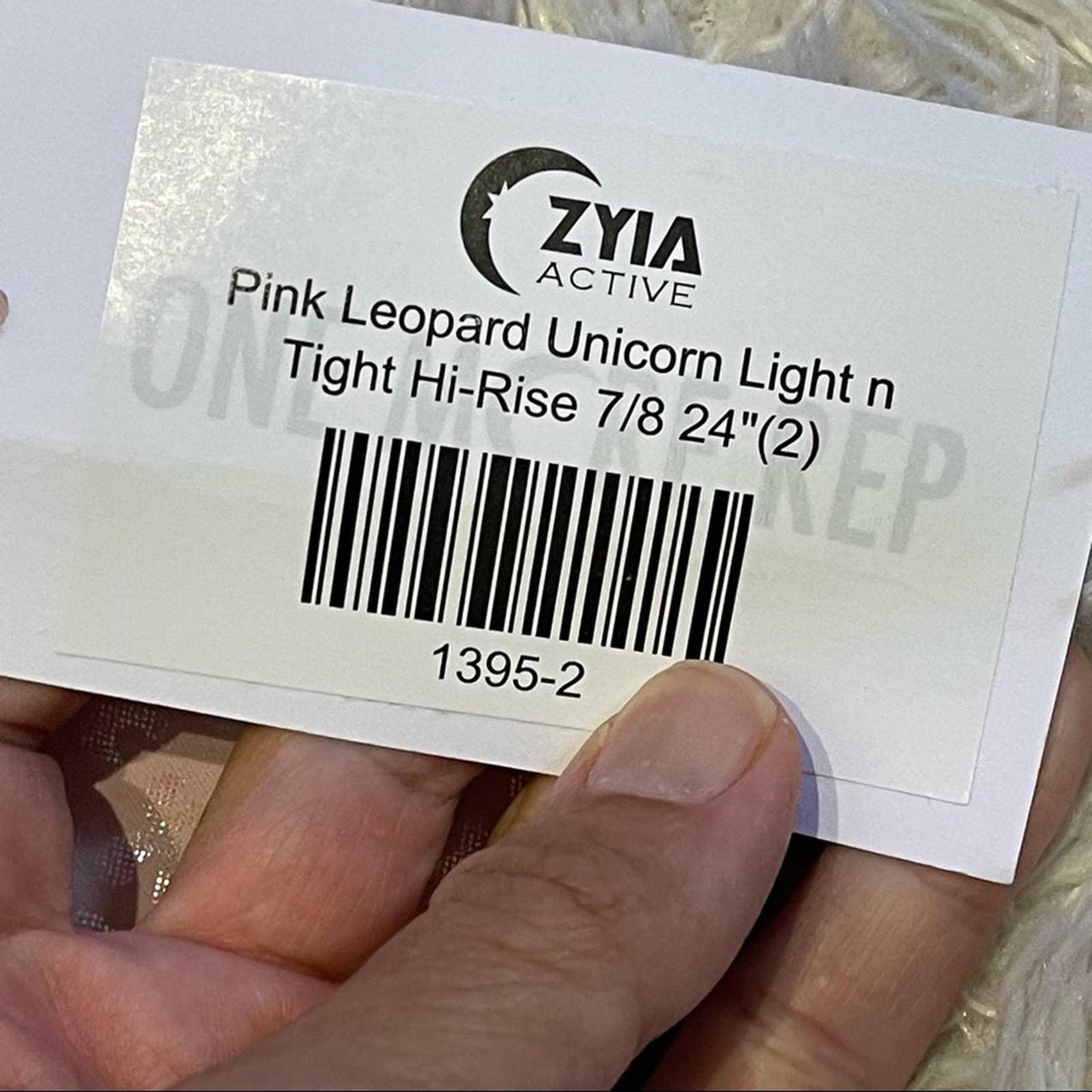 ZYIA pink leopard unicorn light n tight hi-rise 7/8 - Depop