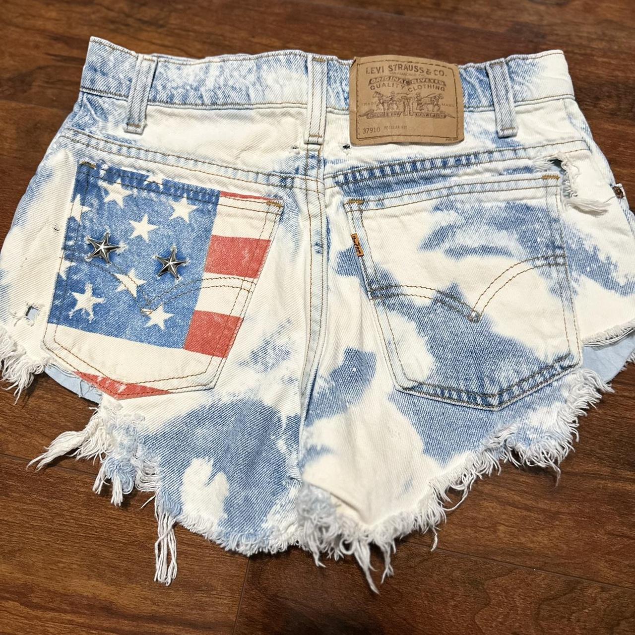 High waisted sale american flag shorts