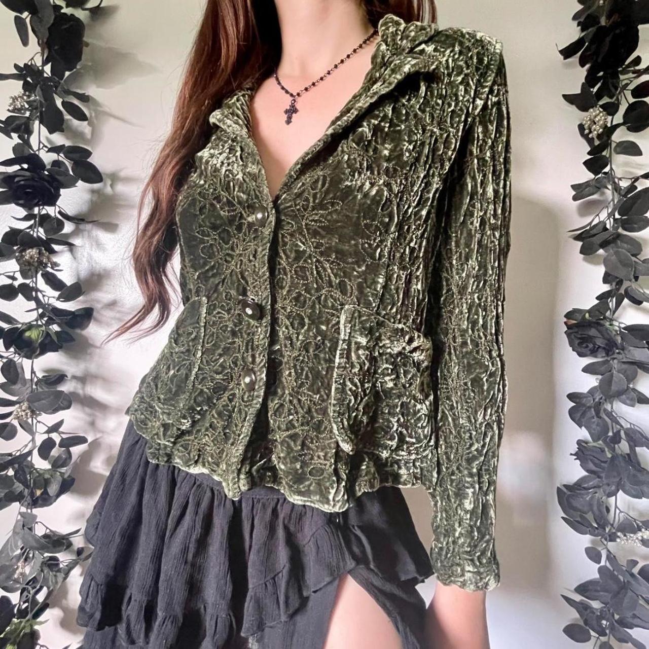 Crushed velvet cardigan best sale