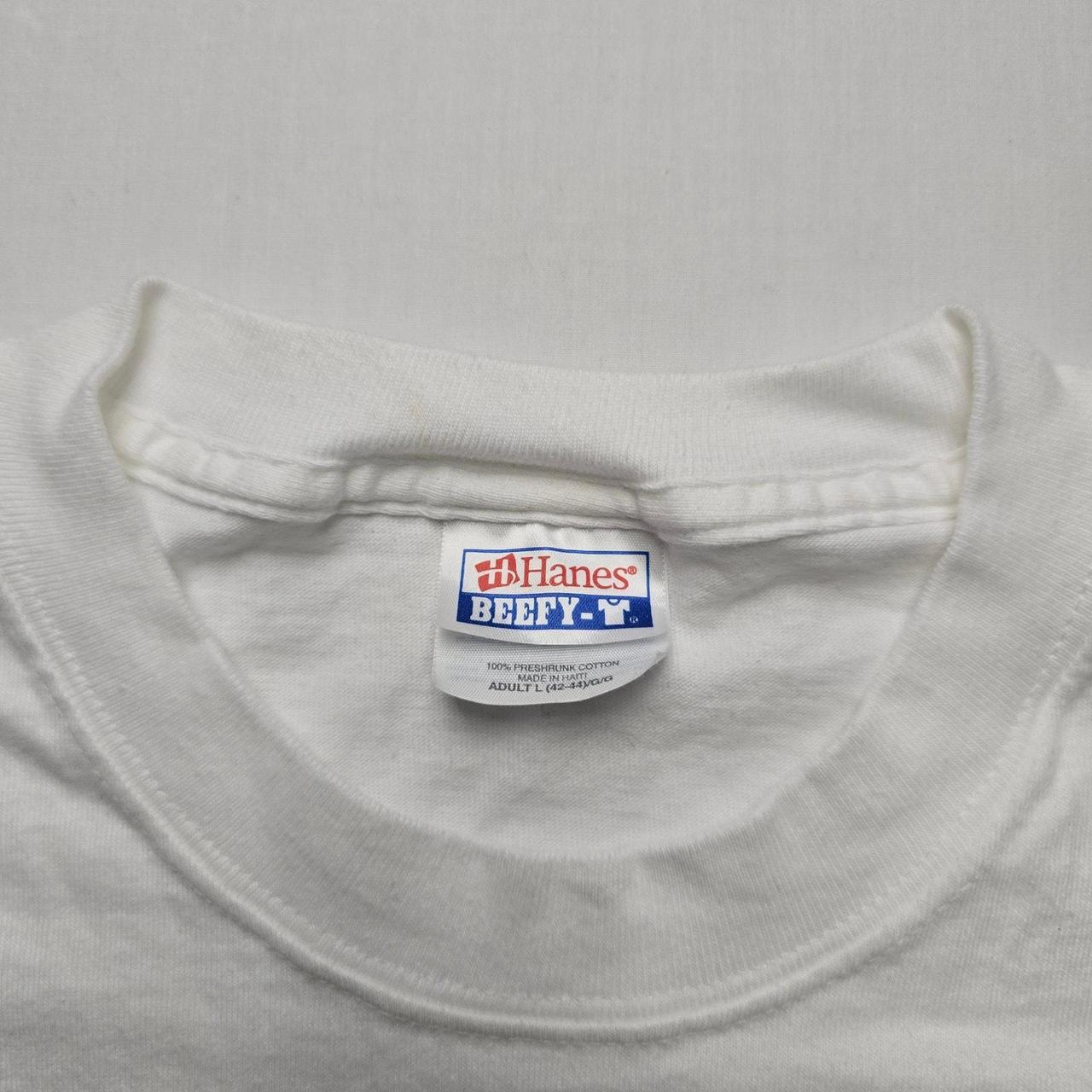 Hanes Men's T-shirt - White - L – Vintage Tapers … - image 6