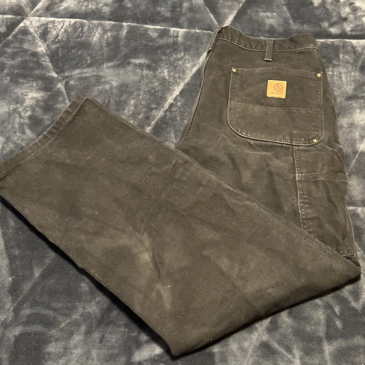 Faded Carhartt Double Knee... - Depop