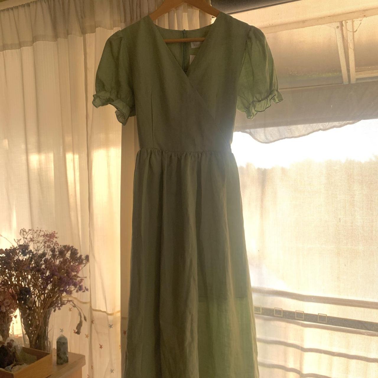 Brand new Korean linen dress. Romantic Beautiful... - Depop