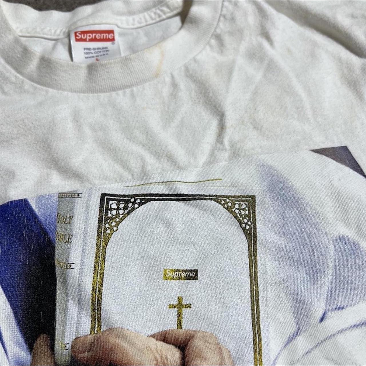 Pope holding bible hands supreme T 2019... - Depop