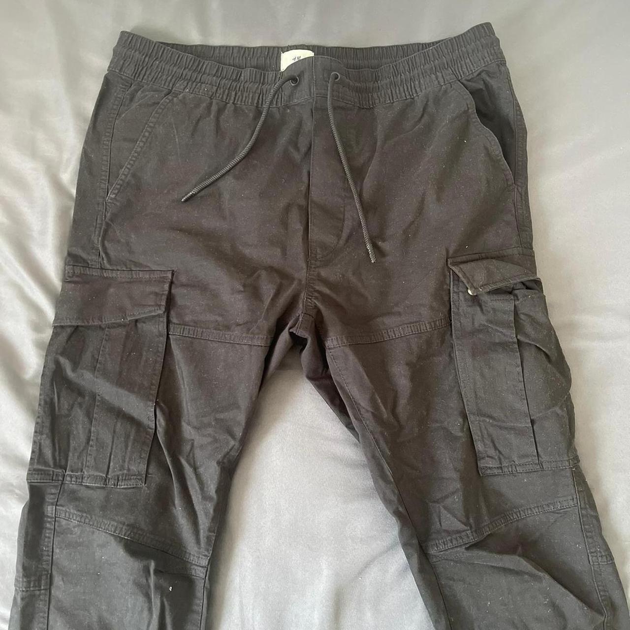 Slim Fit Black Cargos Condition - 7/10 Unbeatable... - Depop