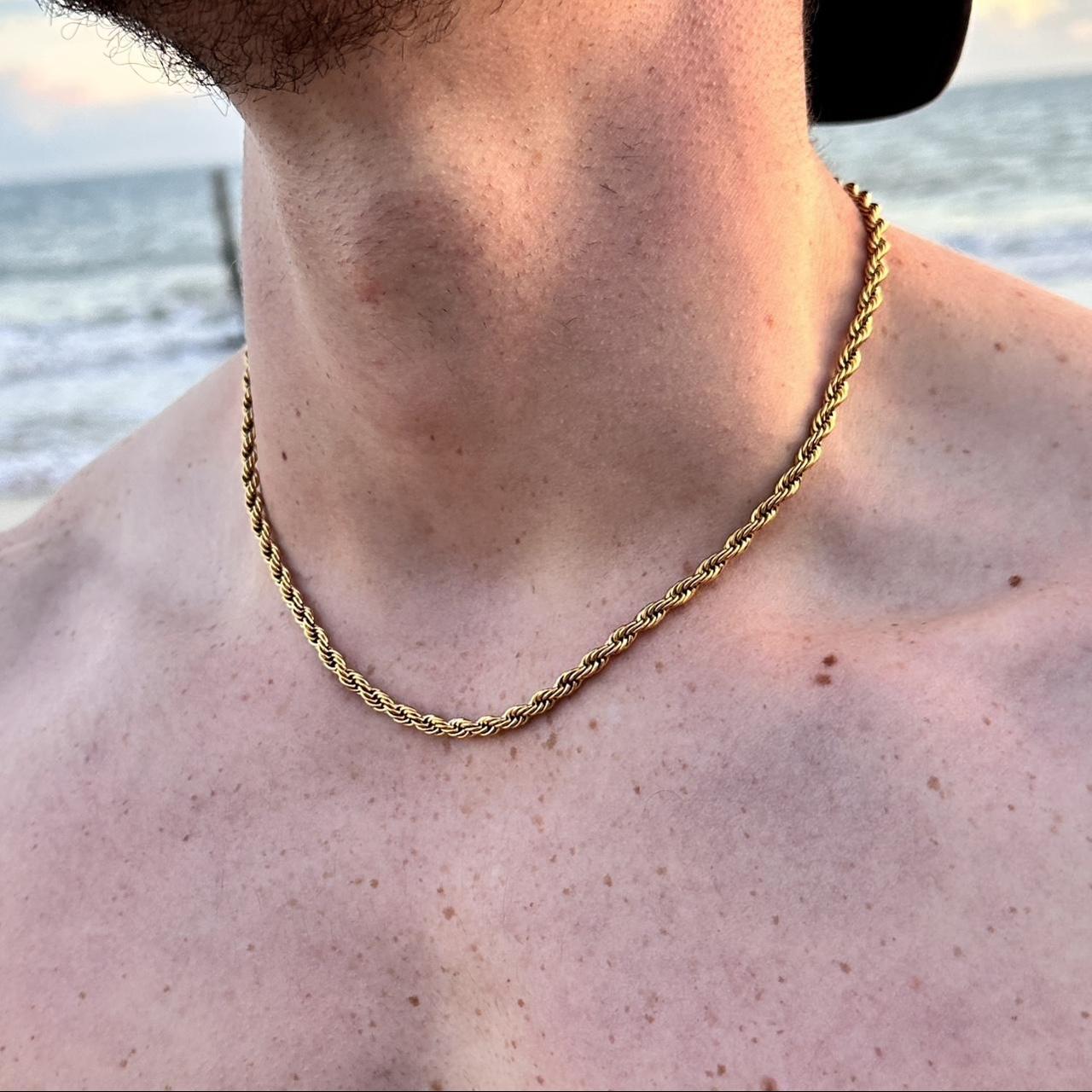 Mens gold rope chain 4mm Clearance