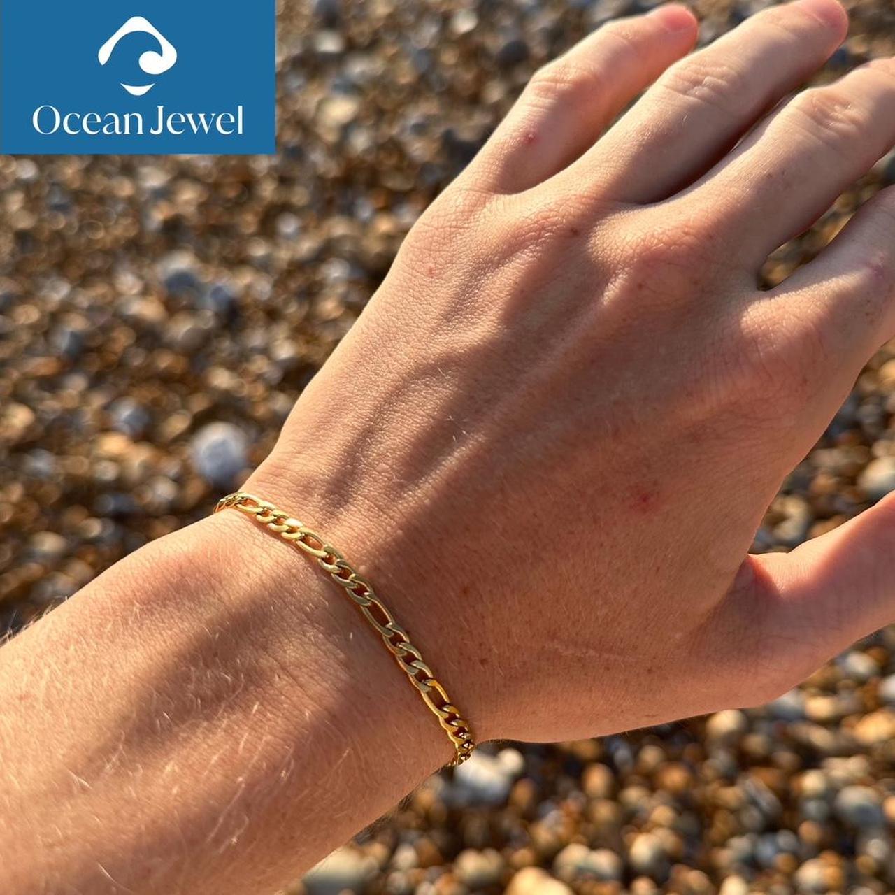 Figaro Bracelet Gold Bracelet Mens 18k Gold Figaro Bracelet 4mm, Men’s Gold  Bracelet - Main Image