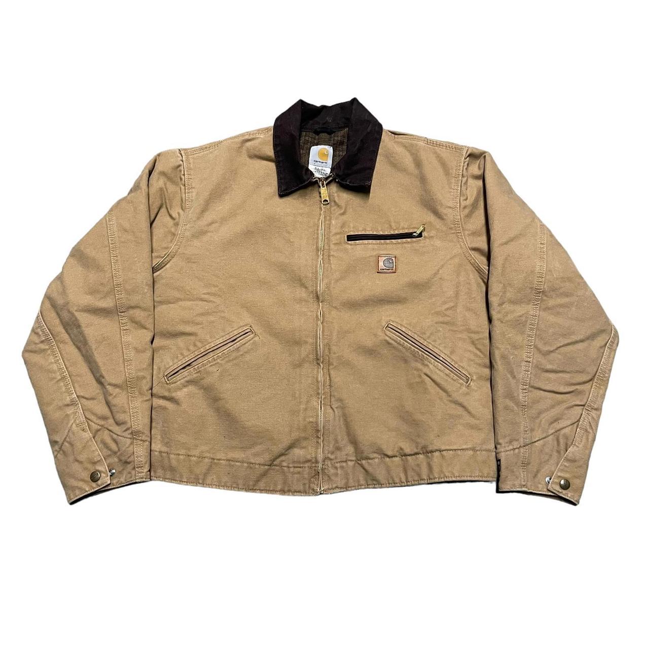 Carhartt sandstone detroit sale jacket blanket lined