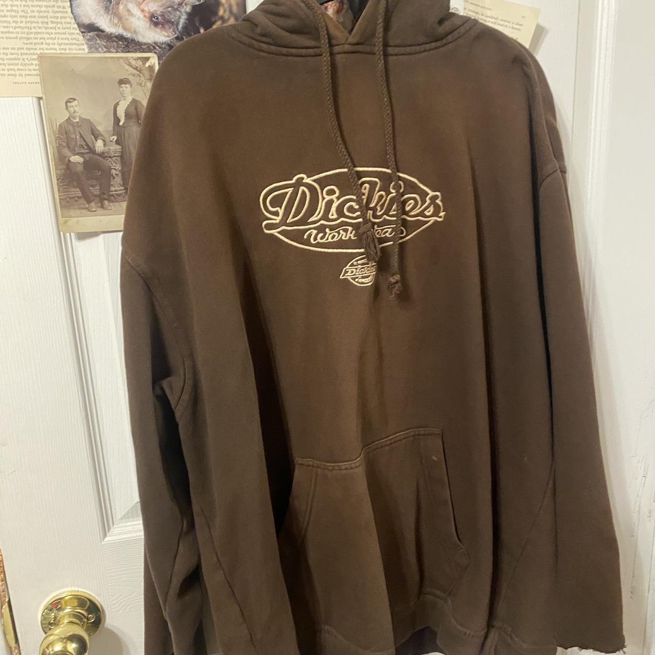Brown dickies hoodie (wrist elastics have been cut off Depop