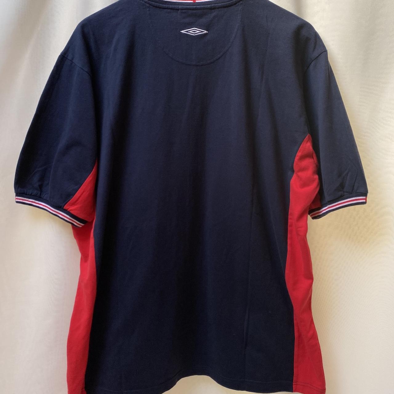 England Football Shirt Vintage Retro Navy Red Umbro... - Depop