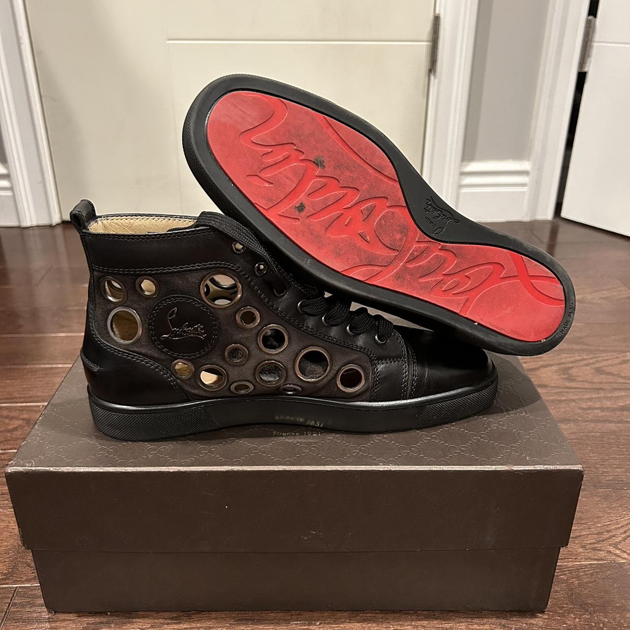 Christian Louboutin Rollerboy Flat Jacquard Logo - Depop