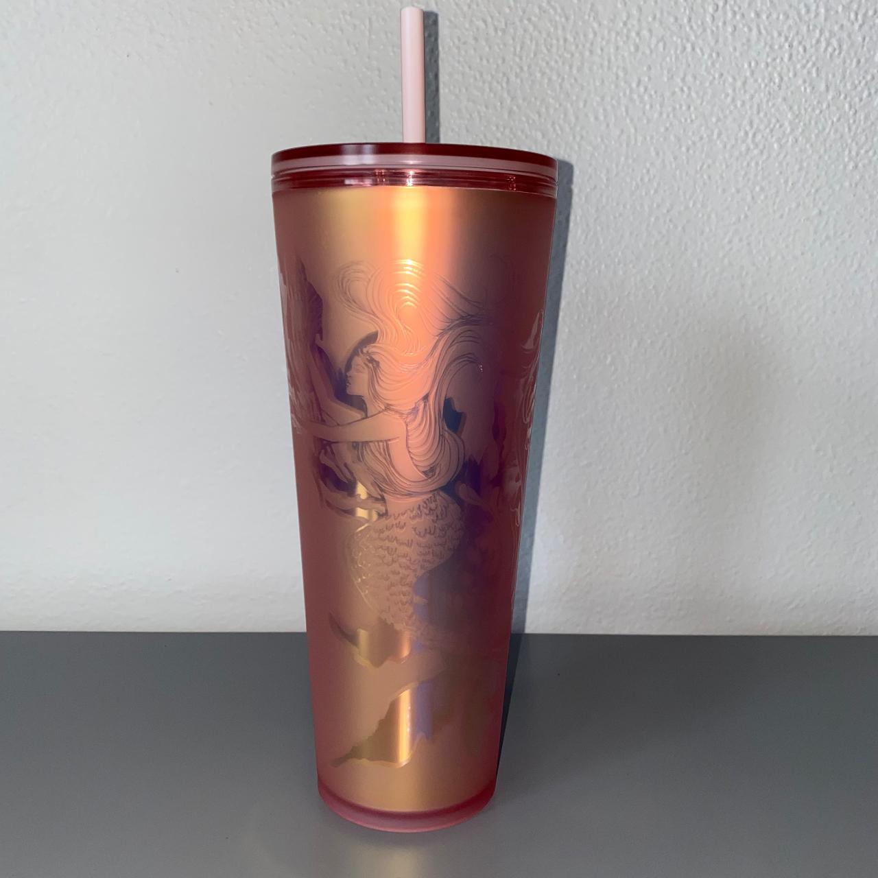 NWT Starbucks Copper Rose Gold Soft Touch Siren Venti Tumbler Cold