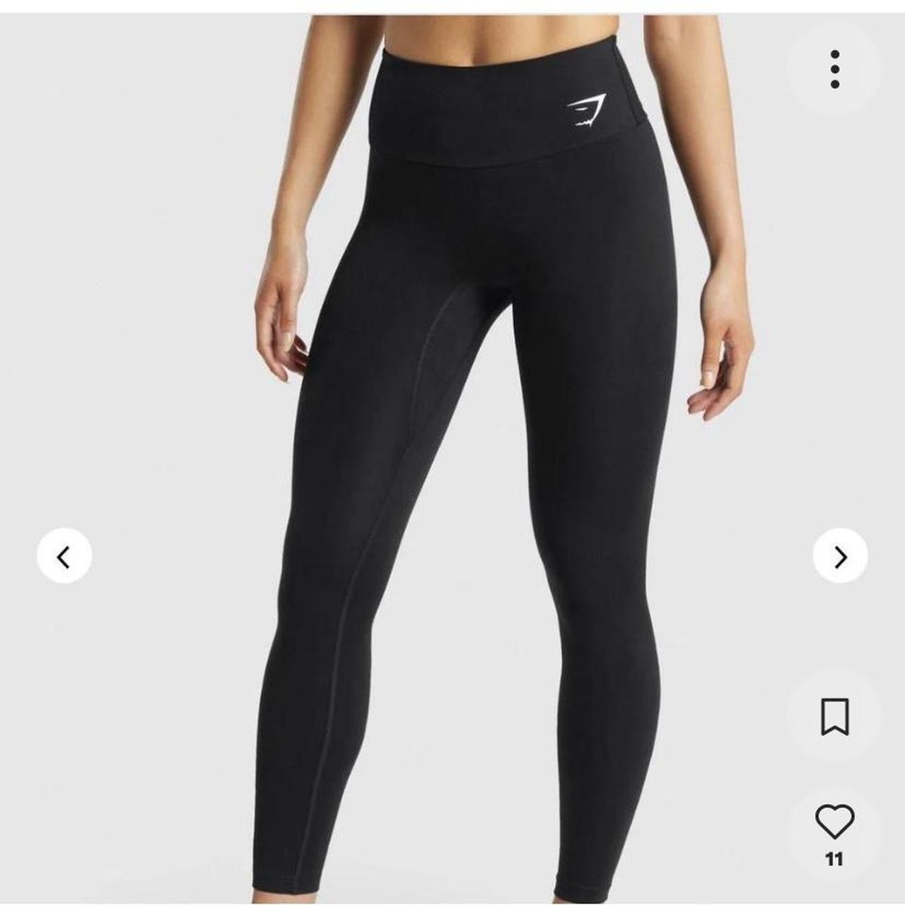 Gymshark black & white logo full length leggings