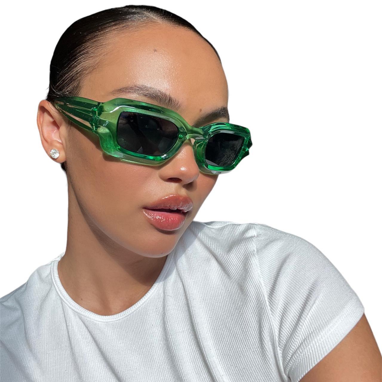 Women's Green Sunglasses Depop