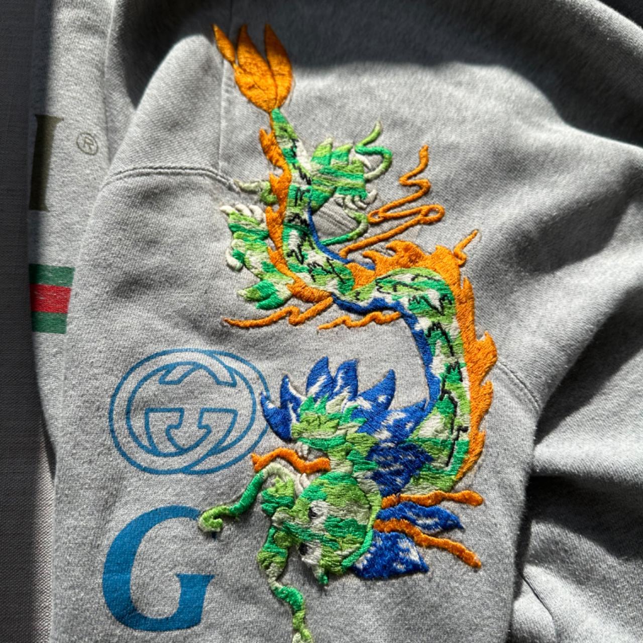 Gucci Vintage Logo Dragon Embroidered Pullover. Depop