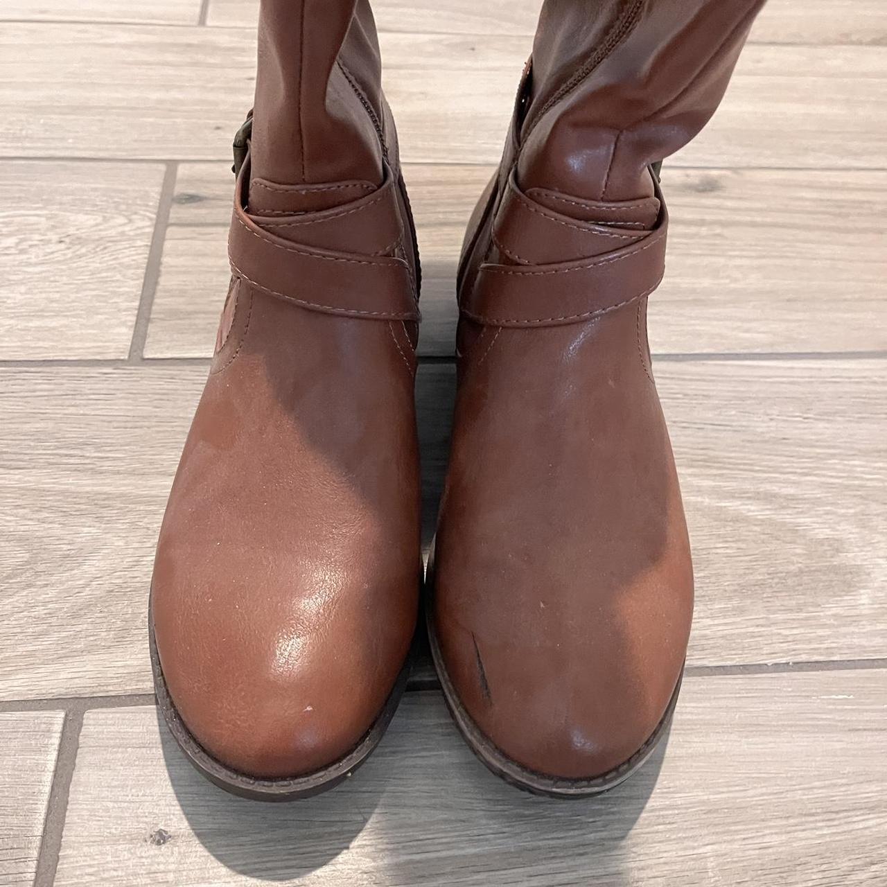 brown and tan boots