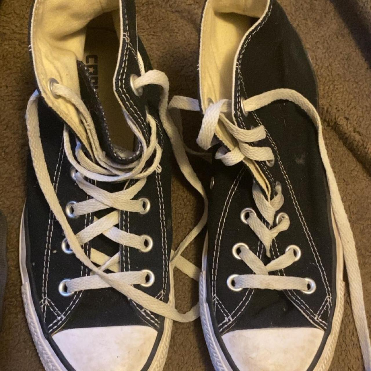 Ladies black converse size on sale 5